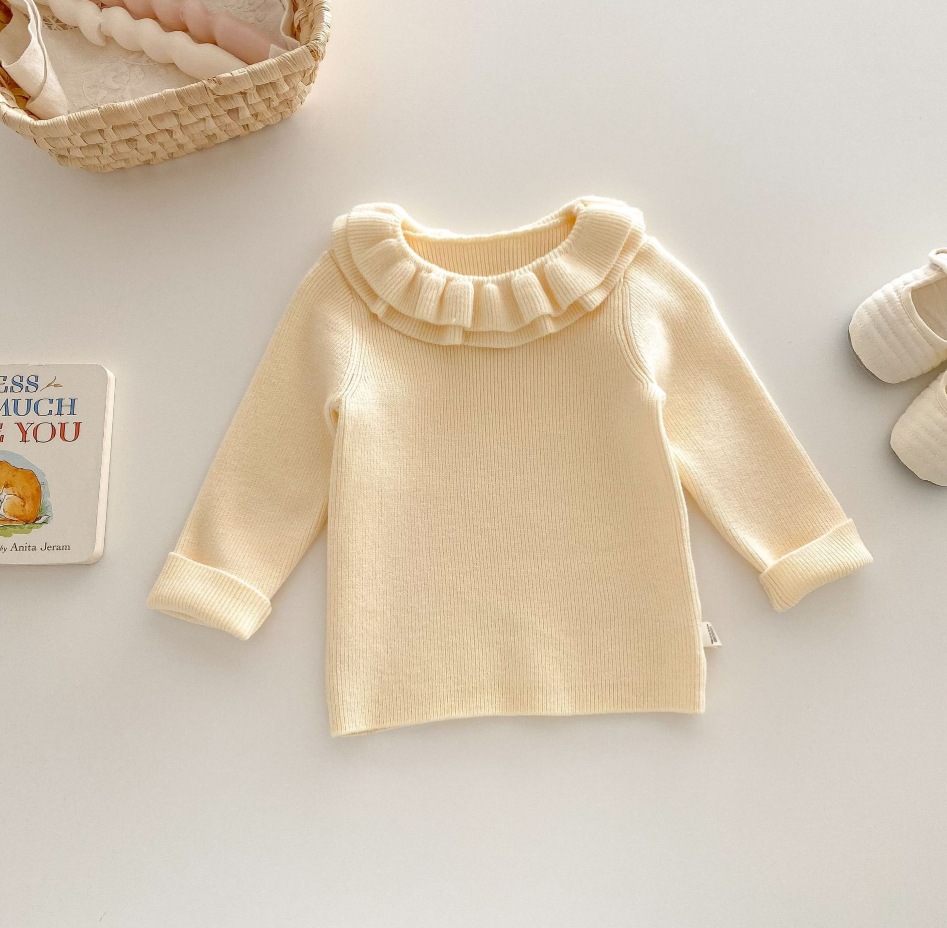 Pre-sale apricot core-spun yarn sweater