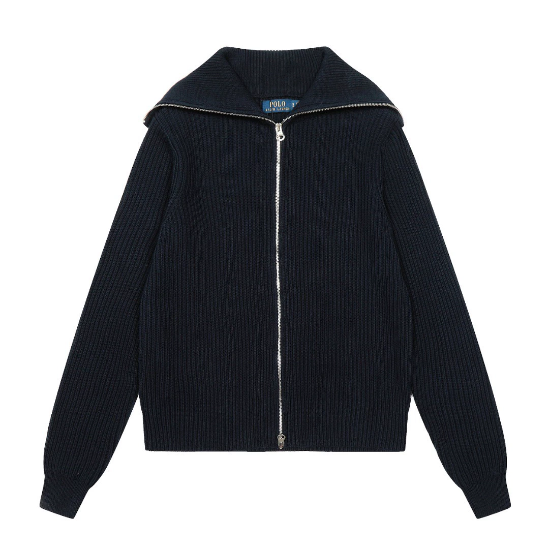 Ralph lauren, base chain with zipper, knitted cardigan