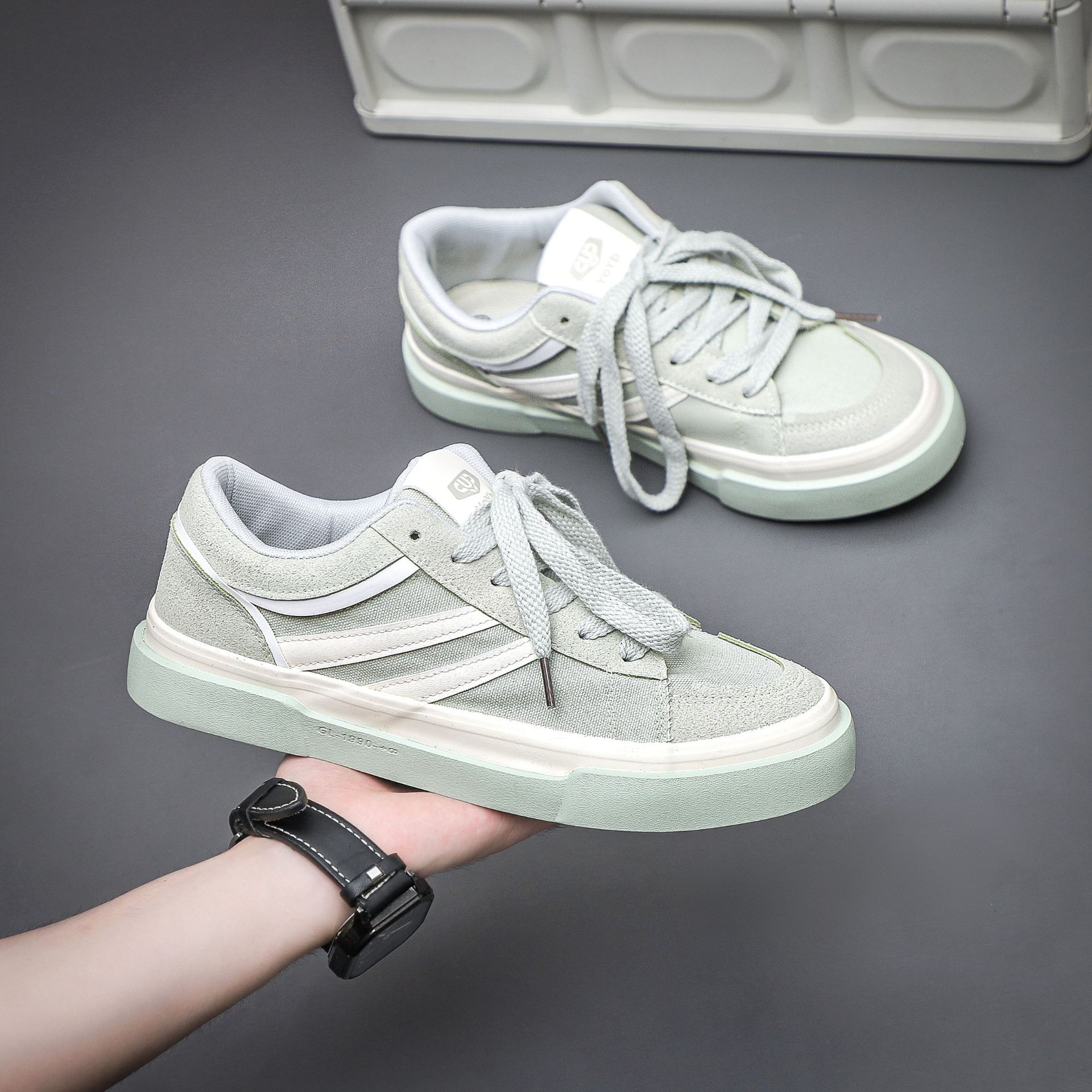 Retro estilo de puerto zapatos de piso grueso para hombres 2025 verano nuevos zapatos de lona estudiantes zapatos casuales de nicho image 3