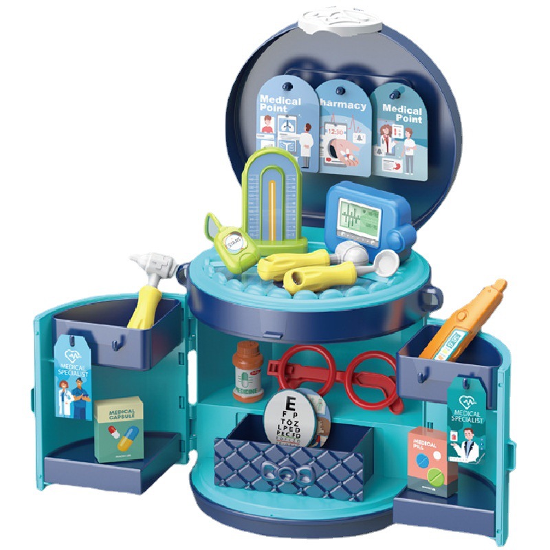 Transfronterizo de simulación infantil postre supermercado cocina vajilla niña vestidor Casa de juego portátil cubo bolsa de juguete para mascotas