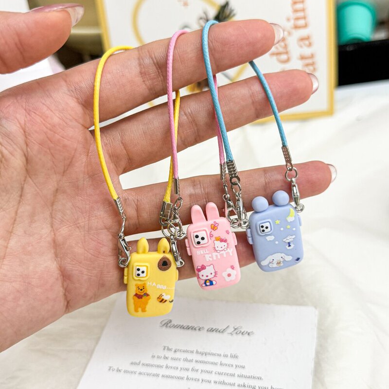 Mobile Phone Rope L59 Doll House Mini School Girl Bag Pendant Model Cartoon Mini Mobile Phone Bear Hanging Neck Accessory Mobile Phone Rope L59 Doll House Mini School Girl Bag Pendant Model Cartoon Mini Mobile Phone Bear Hanging Neck Accessory