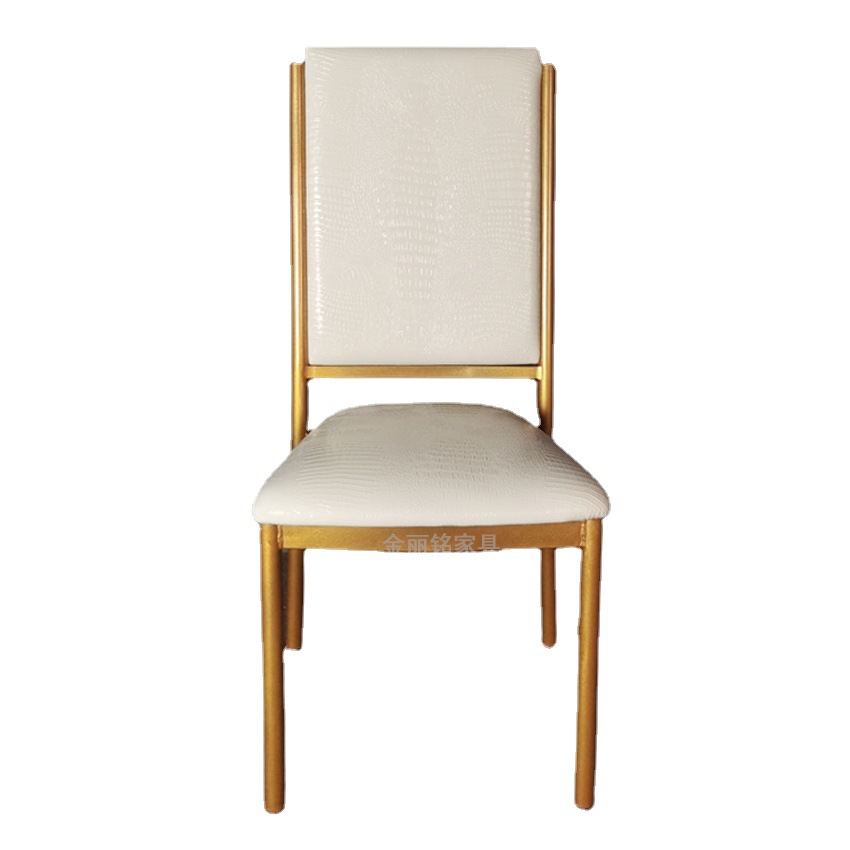 Fábrica al por mayor de boda Silla de banquete negociación blanca Silla de bambú cuero suave silla trasera restaurante Silla de comedor