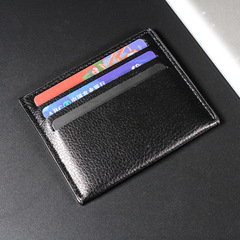 Direct Manufacturer Sales Creative Simple Card Holder with Lychee Pattern Ultra-Slim High Capacity Multi-Card Slot Bus Card Holder for Wholesaling