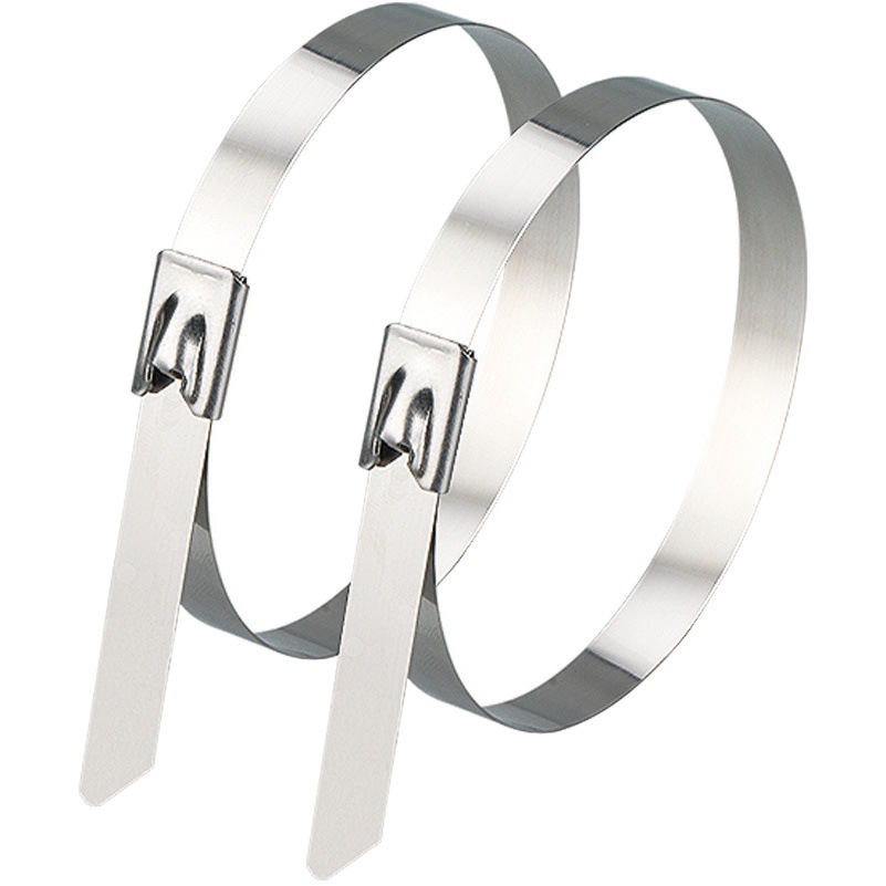 304 atadura de cables de acero inoxidable al por mayor de autobloqueo atadura de cables de metal atadura de cables hebilla de cable de fábrica en stock