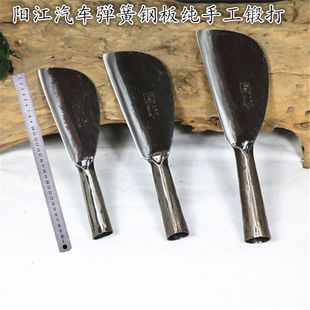 Spring steel forging round head wood knife large agricultural outdoor fishing open mountain camping tree cutting multi-function knife