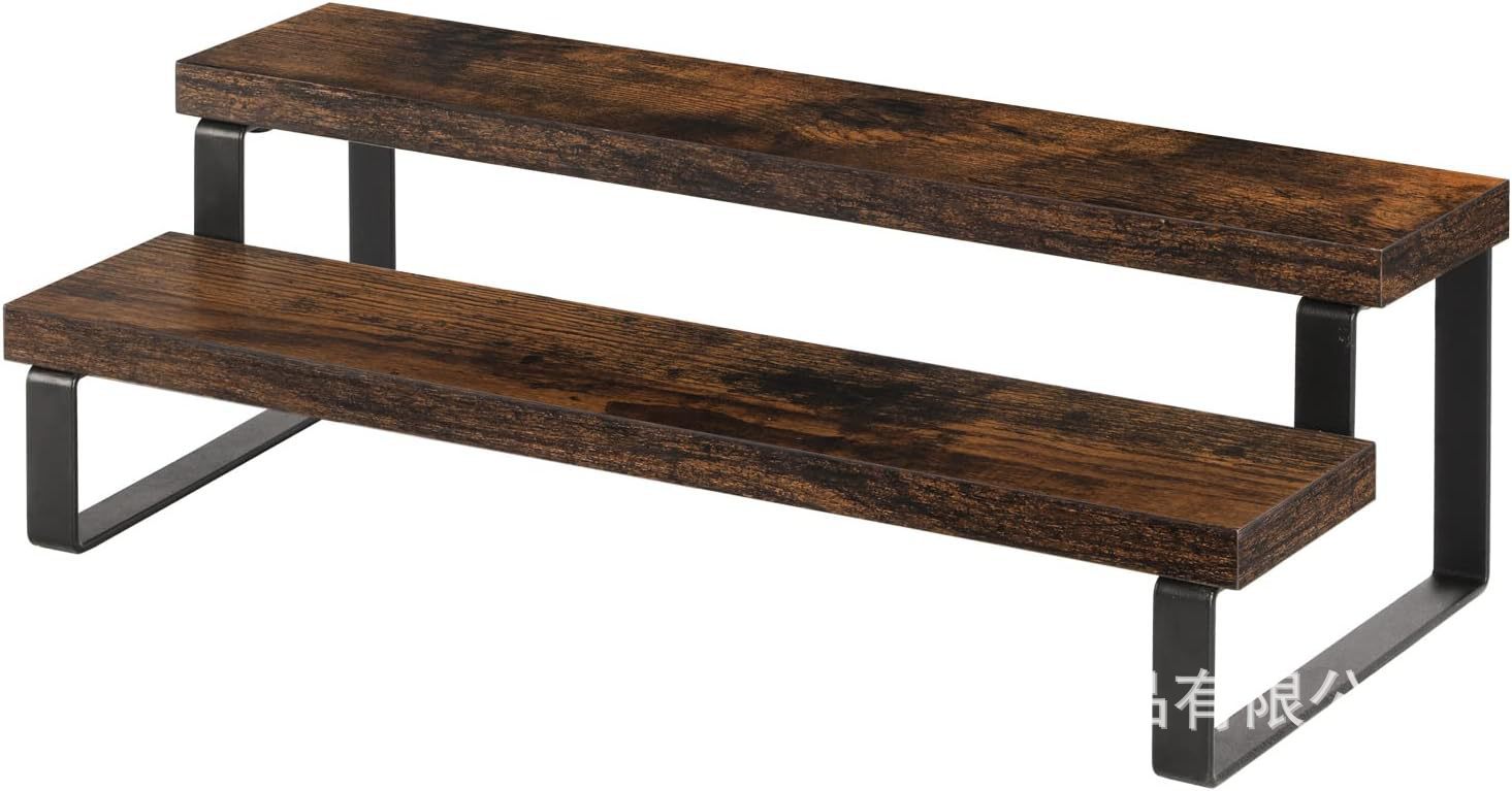 Soporte de exhibición de madera de venta caliente de Amazon Soporte de mesa de múltiples gabinetes de cocina Soporte de almacenamiento de especias Soporte de exhibición de encimera en capas