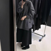 2025秋冬新款新中式国风双面羊绒大衣女中长款盘扣宽松羊毛外套潮