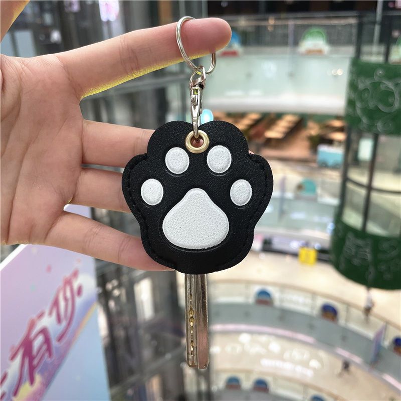 卡通猫爪钥匙扣挂件个性可爱女家用电梯门禁卡套电动车钥匙套加大|undefined