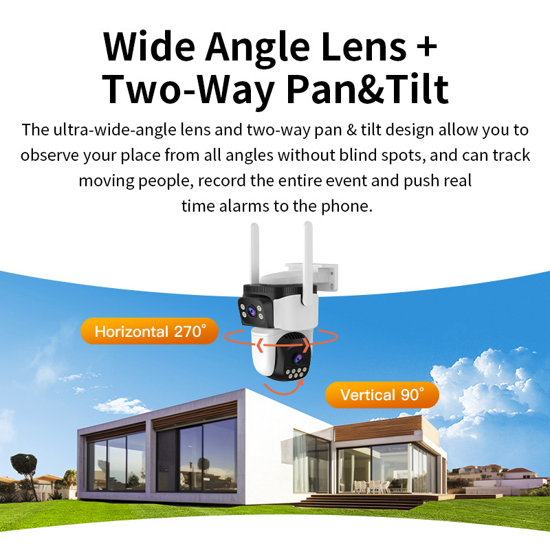 4G Hawk Mirar O-KAM Pro Monitoreo de imagen de doble lente inteligente wifi HD cámara impermeable de visión nocturna image 3