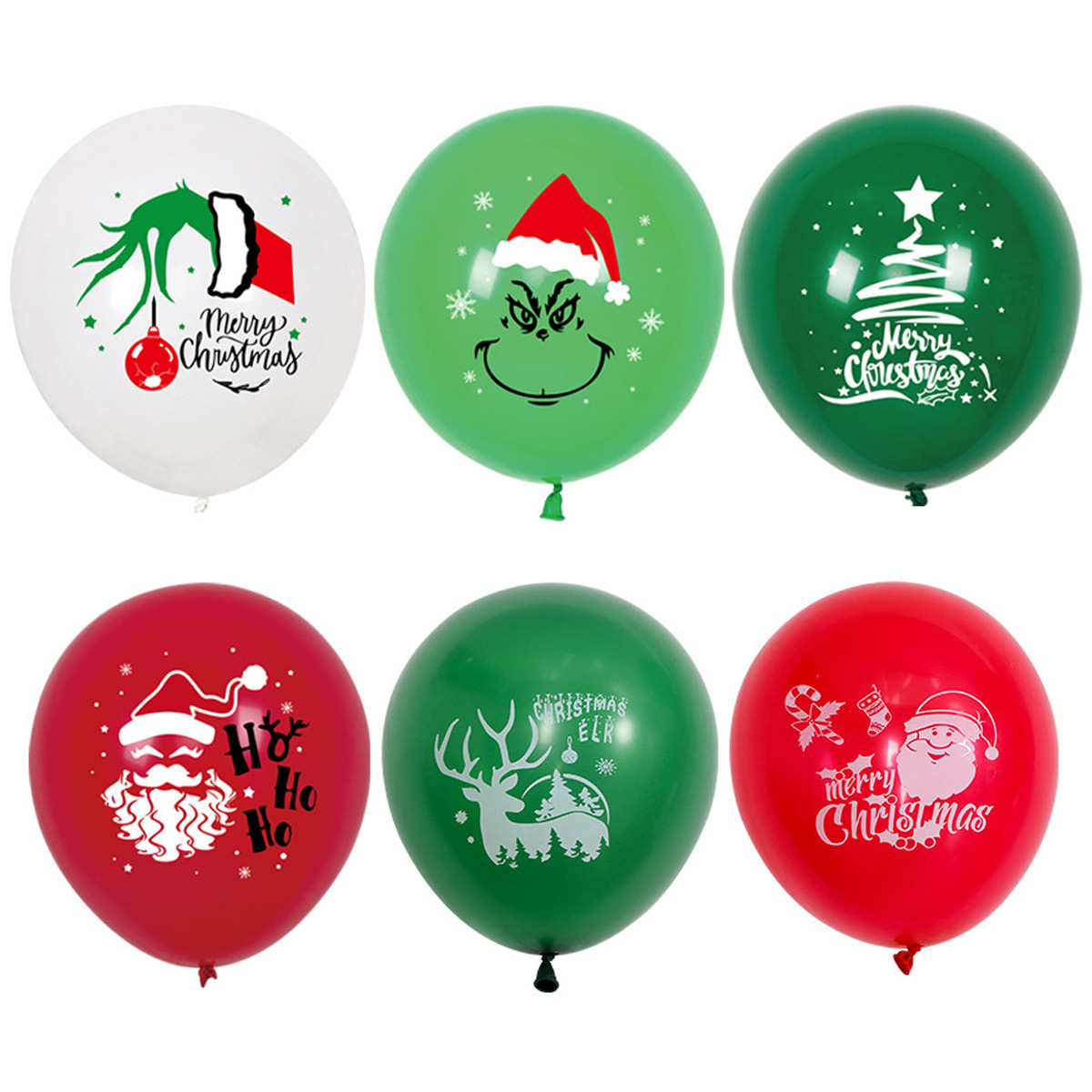 50 unids/pack Santa Claus árbol de Navidad decoración globos Nuevo 12 pulgadas Navidad impreso globos de látex