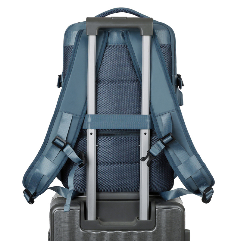 Mochila de caja de comercio exterior, almacén de zapatos independiente de gran capacidad, bolsa de viaje de negocios personalizada, interfaz USB, bolsa de computadora de múltiples almacenes