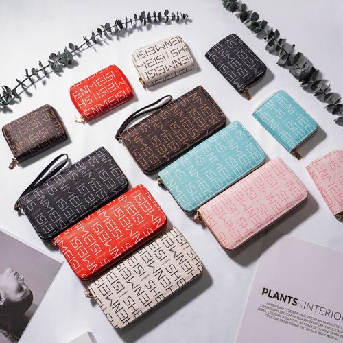 New Korean-style ladies' wrist wallet, zipper, long, multi-card slot, ladies' cross-border mobile bag, mother and daughter style