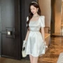 修身法式肌理9857连衣裙
