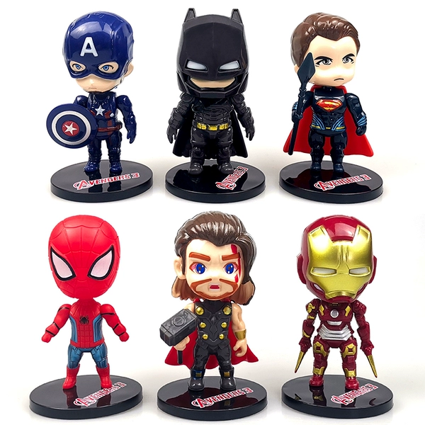 Heroes, plastic set, 6 pieces