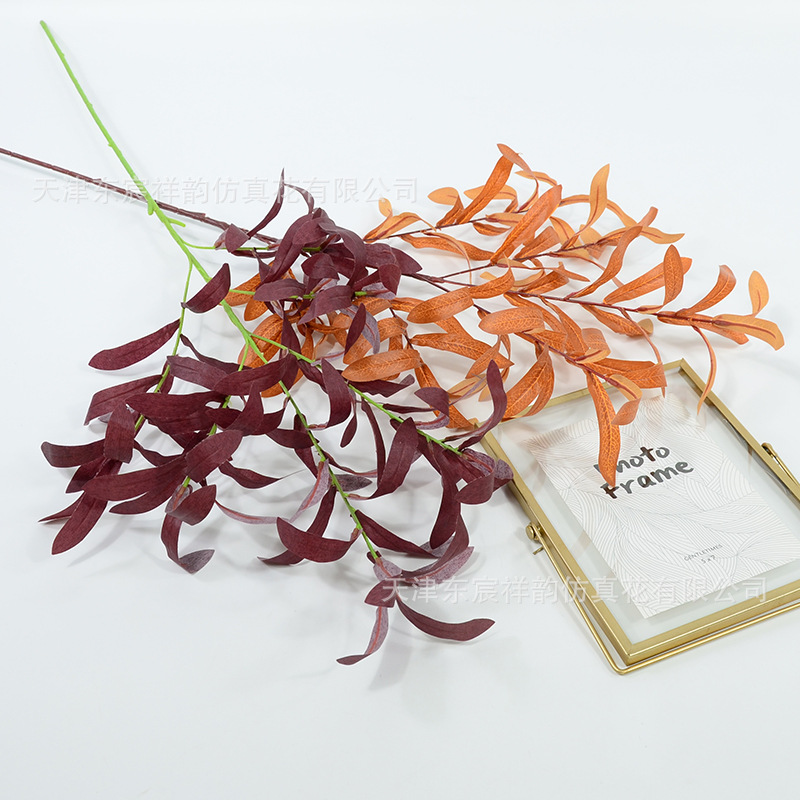 Flor artificial 6 tenedor rama de olivo venta al por mayor transfronteriza Venta caliente 10 tenedor hoja de olivo accesorios de fotografía boda planta arreglo floral seda