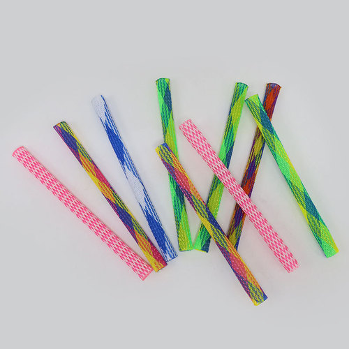Pet cat toy cat claw grinding spring chewing toy telescopic elastic colorful spring tube interactive spring soft