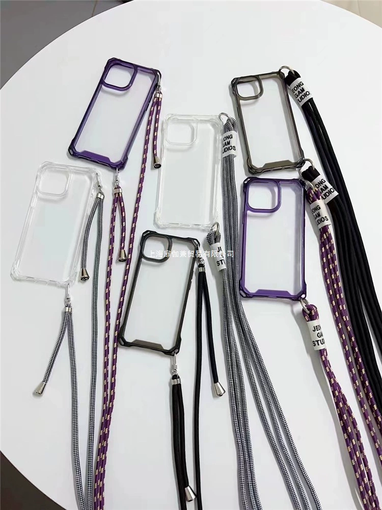 Повседневный и персонализированный чехол-кроссбоди с веревкой для iPhone 15 Pro Max, Apple 16, чехол для телефона 14 Pro, новый 13, силиконовый X