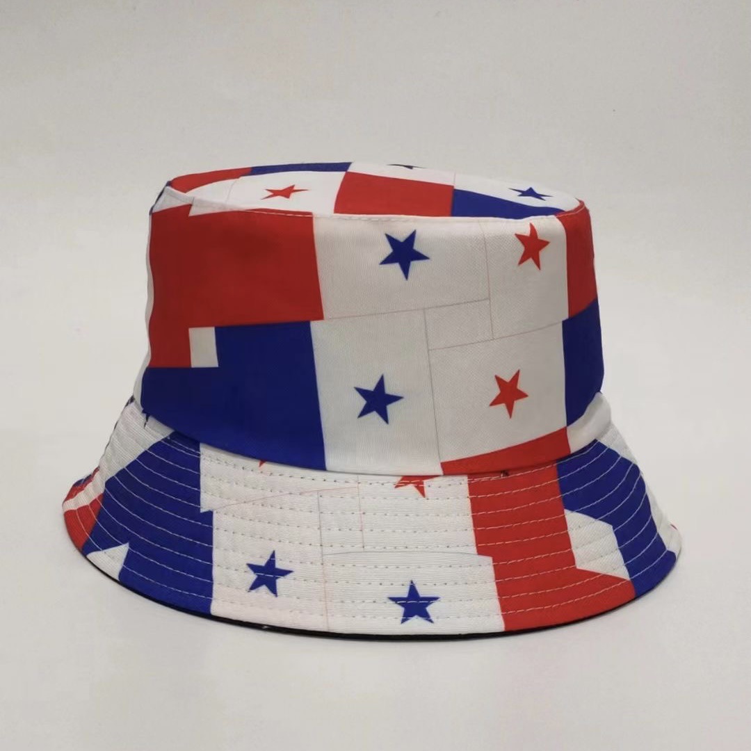 Unisexe Style Vintage Drapeau National Impression Grand Avant-toit Chapeau Seau display picture 6