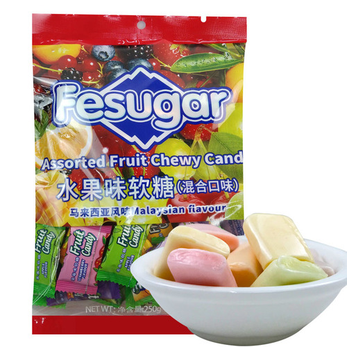 Malaysian-flavored fruit gummies wholesale independent packaging wedding celebration juice candy assorted flavors office snacks