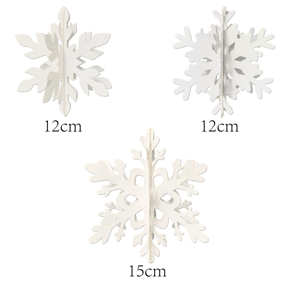 Amazon decoración de Navidad 3D tridimensional copo de nieve colgante árbol de Navidad decoración copo de nieve colgante
