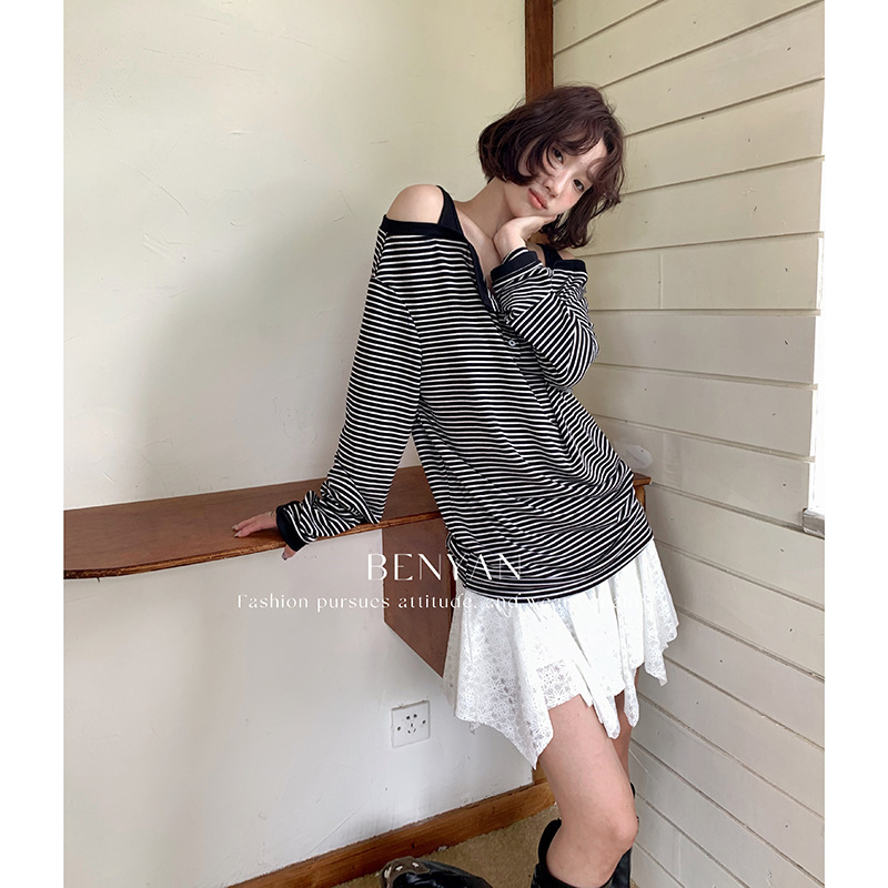 BENYAN本言 秋法式蕾丝不规则短裙女抽绳收腰显瘦百搭半身裙82331|undefined