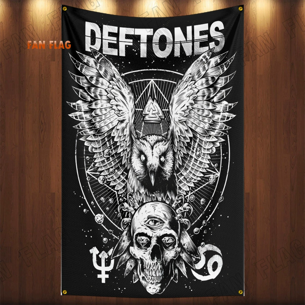 Флаг из полиэстера 3x5ft с дизайном Deftones Alternative Metal, декоративная баннер-атрибут