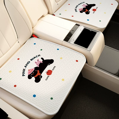 Anti-Slip Mat Seat Cushion, Motorcycle cushion - hei-wang-hong-guo-guo-cool-tencel-car-seat-cushion-four-rounded-corners-3030cm-only-for-lazy-people-supports-machine-washing
