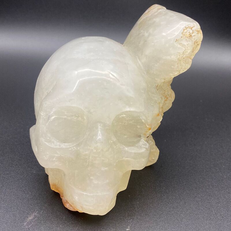 天然水晶头骨骷髅头精品水晶雕刻件桌面摆件手工雕刻件装 图 11