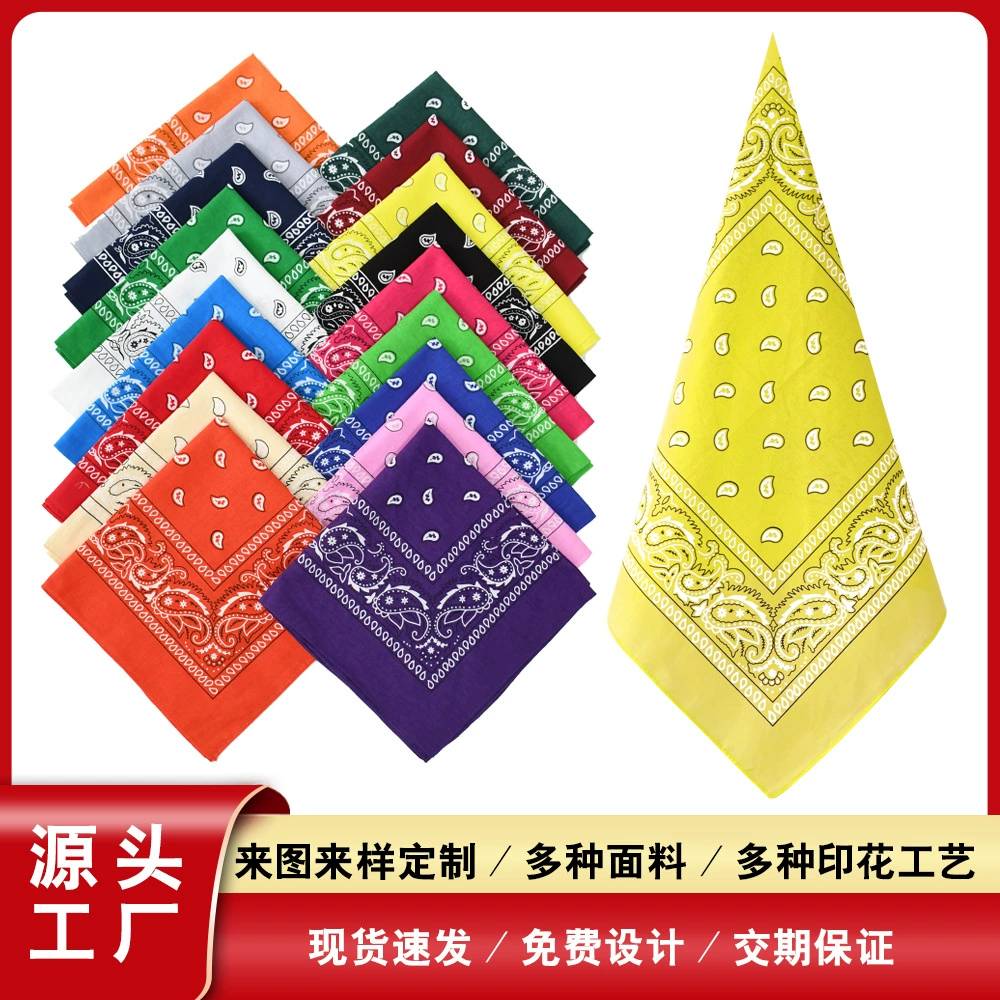 Ретро личность тенденция 30 г хлопок один кешью разнообразие хип-хоп шарф оптом на открытом воздухе езда Американский квадратный шарф