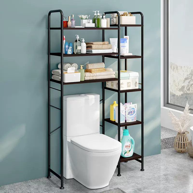 卫生间马桶上方坐便器洗手间滚筒洗衣机架厕所架子浴室落地储物架