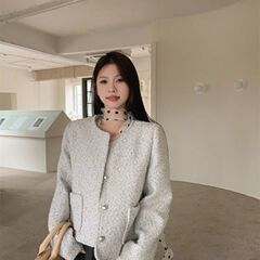 法式香风新款外套2025时尚显瘦圆领短款小个子气质百搭上衣秋冬