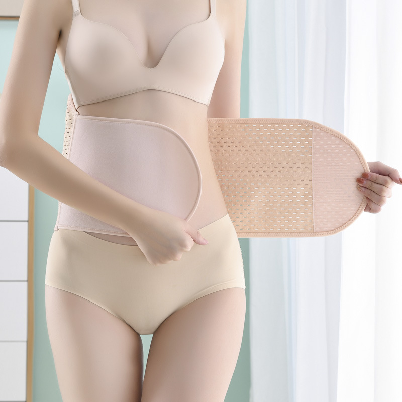 Velcro Belly Belt Belt Postpartum Women's Slimming Body Reducing Belly Breathable Dissection Maternal Belly Belt Moon Thin