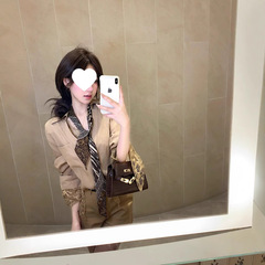 法式高级感蕾丝拼接长袖衬衫宽松休闲衬衣两件套秋季显瘦高腰短裤