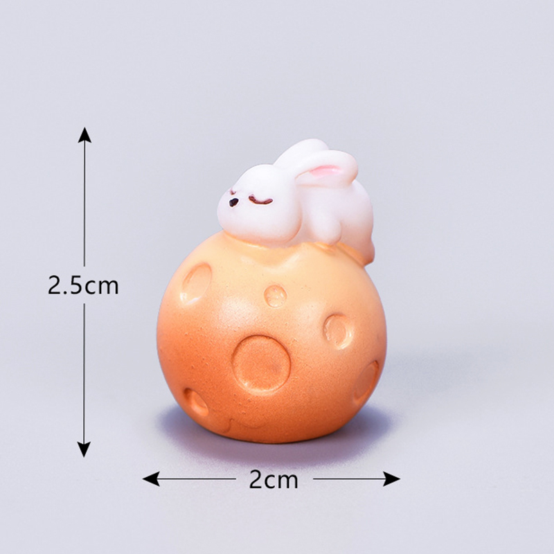 中秋節をテーマにしたバニー人形月餅蓮モデルリビングルームブックデスクトップ装飾品ベーキングケーキデコレーション|undefined