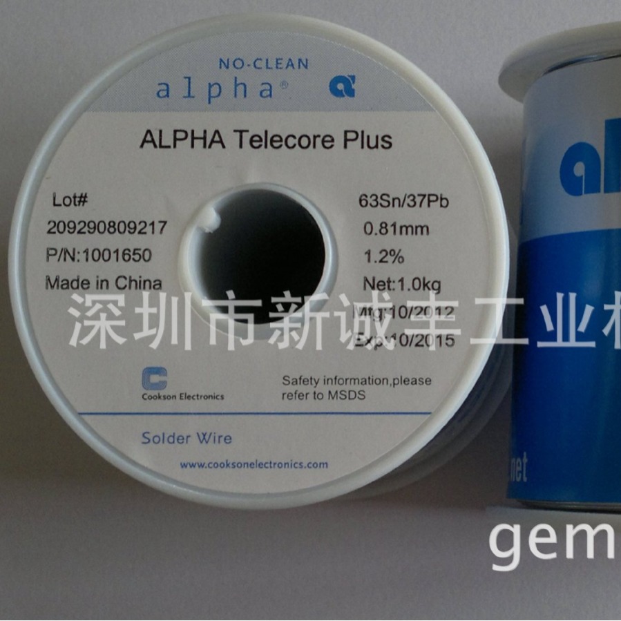 ALPHA爱法（阿尔法）免清洗 常规无铅焊锡丝Sn63/Pb37-1.02MM-F2.