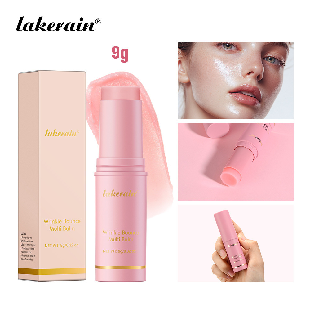 Lakerain Pink Hydrating Stick Face Lip Balm Moisturizing and Moisturizing Hydrating Stick Water Light Stick Clear Cross-Border