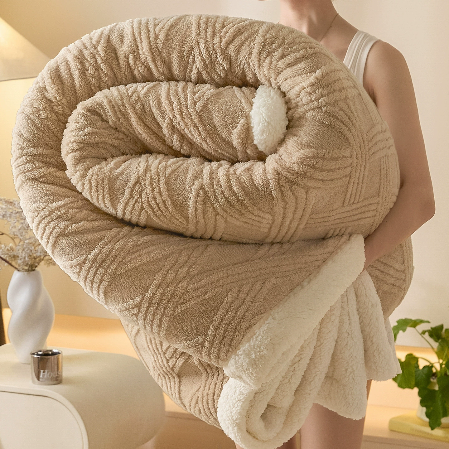 Одеяло-подушка Keep-Warm, утолщённая двухслойная флисовая ткань, различные размеры и цвета
