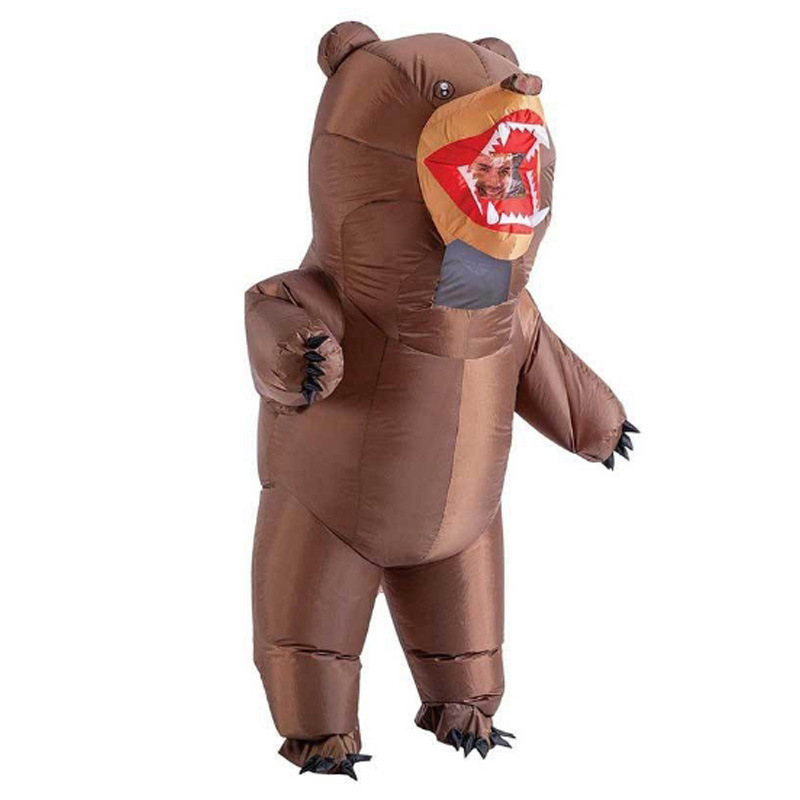 Amazon explosión impresa inflatable T-Rex disfraz Halloween multicolor T-Rex disfraz de fiesta disfraz de muñeca