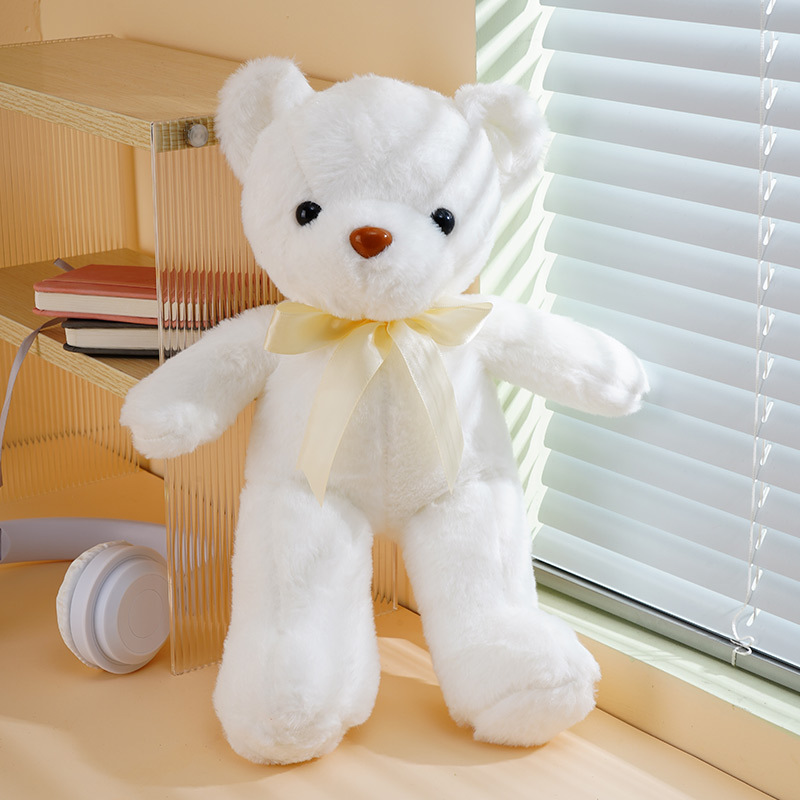 Osos de peluche con lazo de cinta de diez colores, muñecos de boda, regalos al por mayor, juguetes de peluche