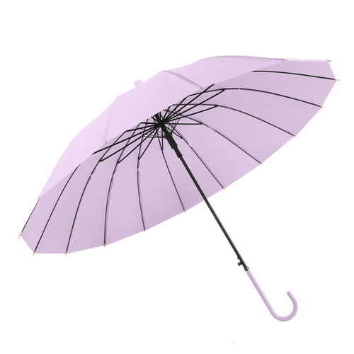 16 rib color matching waterproof cover umbrella long handle umbrella rain or shine large automatic umbrella gift advertising umbrella straight umbrella