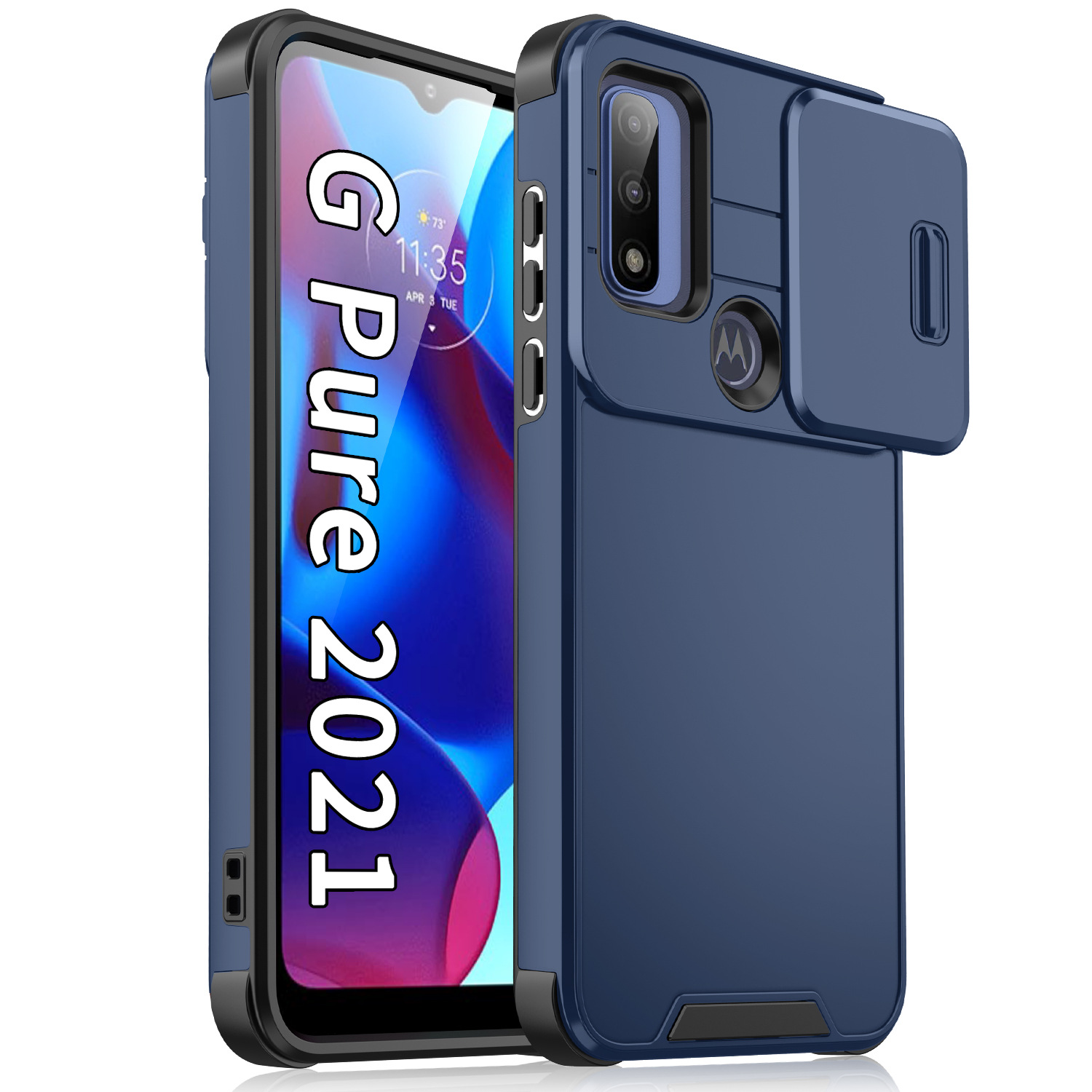 Moto G stylus 5G için uygun itme penceresi düşmeyi önleyici cep telefonu kılıfı G Power ikisi bir arada zırh koruyucu kapak - 8