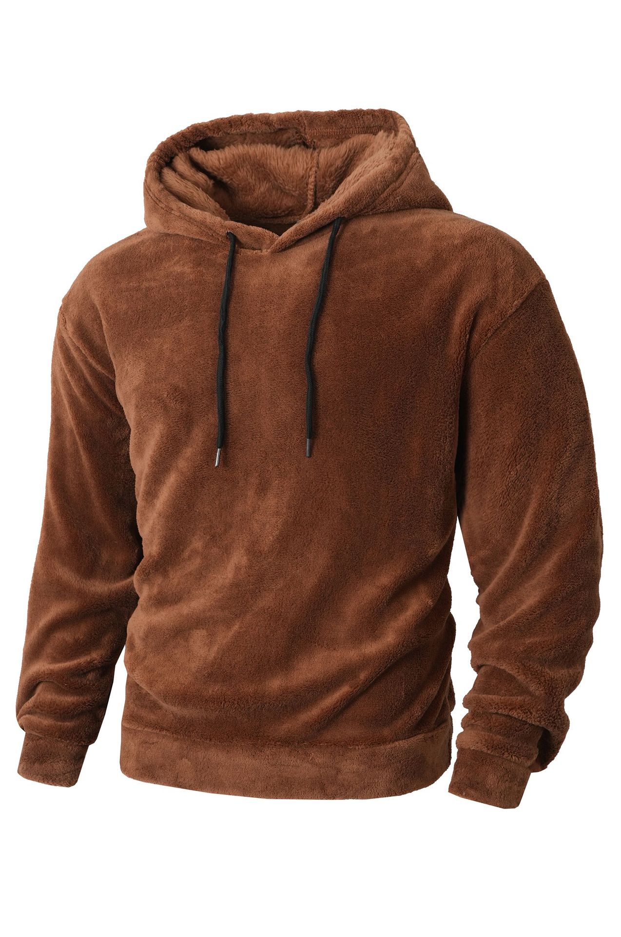 Men's Winter Hooded Sweatshirt Fleece-lined Pullover Oversized_voghion.com