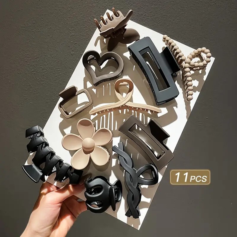 Cross-border Explosions Hairpin Hair Quantity Multi-size Shark Clip Advanced Grab Clip Solid Color Gradient Hair Accessories Clip suit Cross-border Explosions Hairpin Hair Quantity Multi-size Shark Clip Advanced Grab Clip Solid Color Gradient Hair Accessories Clip suit