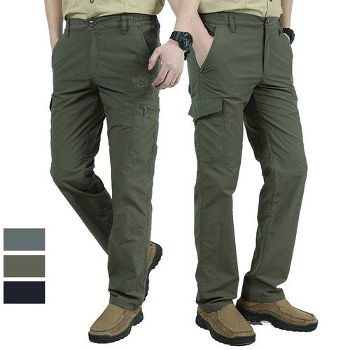 Cross-border leisure outdoor spring and autumn thin version sports quick-drying pants large size loose long pants men fast-drying work pants 105