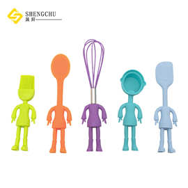 烘焙工具套装迷你硅胶厨具硅胶刷硅胶勺打蛋器儿童厨房烘焙套装