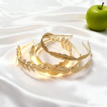 新款新娘皇冠树叶发箍欧美巴洛克伴娘发饰生日派对礼物礼品圣诞节