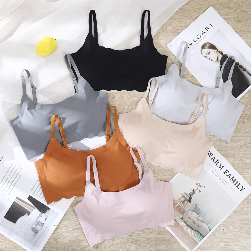 Anxin second-generation one-piece Ice Silk seamless steel ring-free large size gathered suspenders beautiful back sports underwear women's bra Anxin second-generation one-piece Ice Silk seamless steel ring-free large size gathered suspenders beautiful back sports underwear women's bra