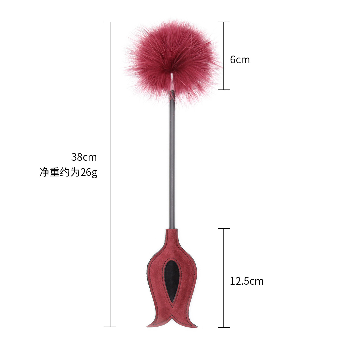 Lingerie Accessories Red Feather Whip Couple Teasing SM Bondage Tickling Feather Skin Whip Wholesale