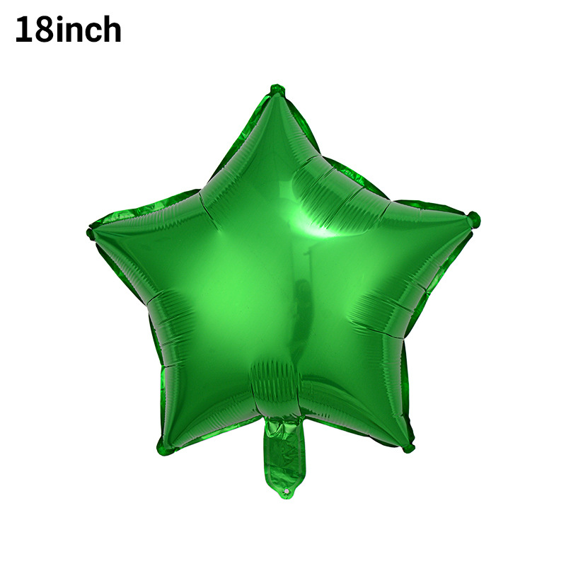 Versión de luz de 18 pulgadas estrella de cinco puntas película de aluminio globo estrella de color sólido papel de aluminio decoración de fiesta de cumpleaños al por mayor image 15
