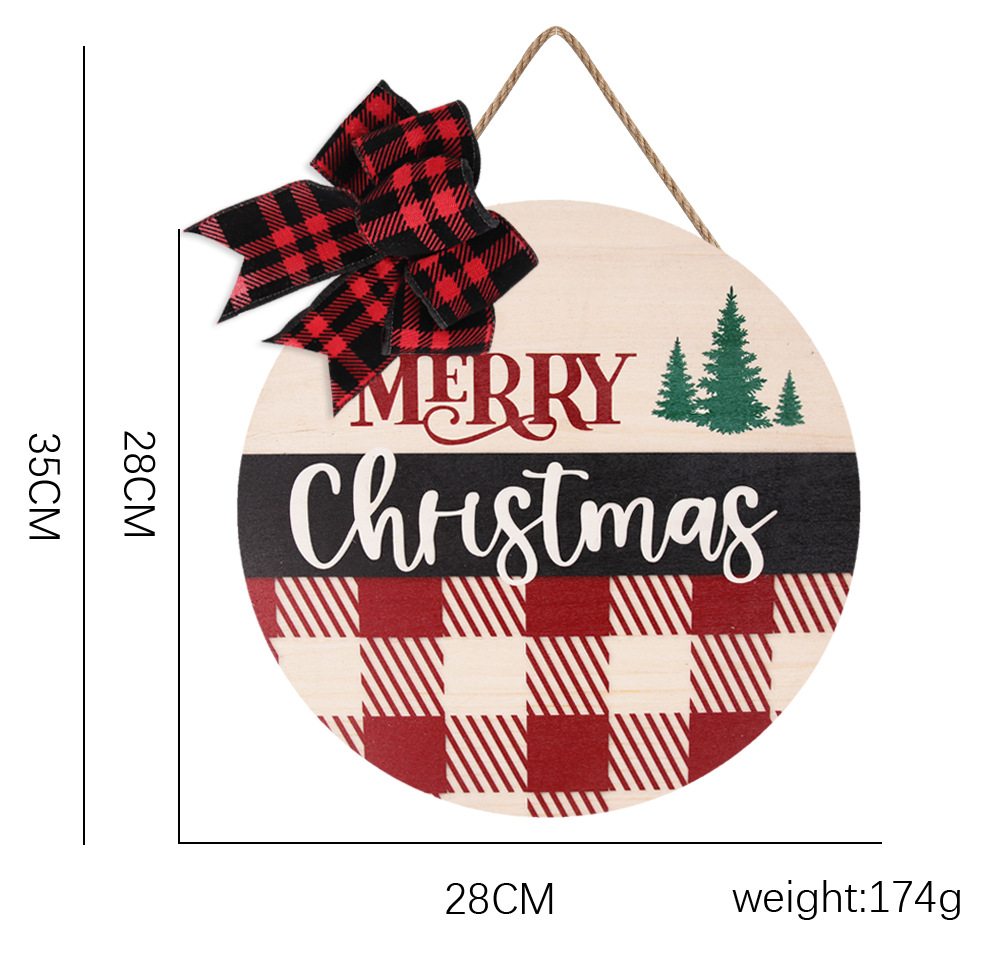 Christmas Festival Letter, Elk Pattern Christmas Cartoon Style Letter Elk Wood Party Hanging Ornaments Decorations Hanging Ornaments
